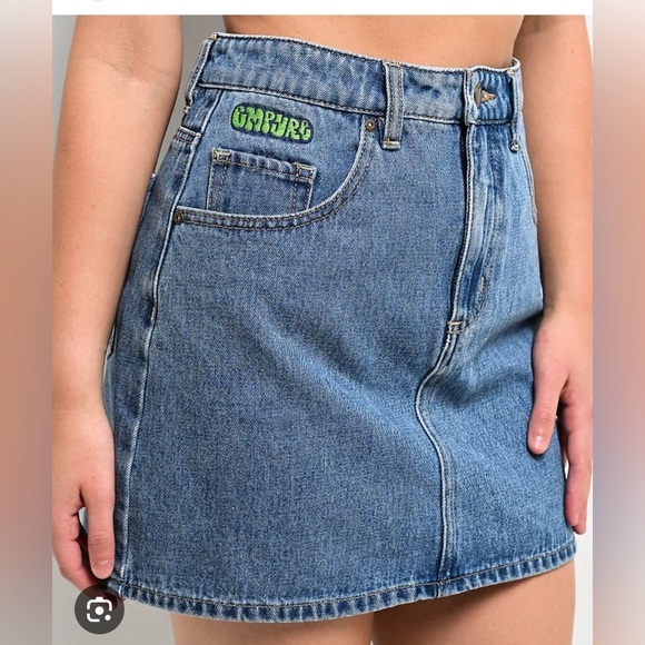 Empyre Leah Billie Wash Blue Denim Skirt Size 6 - Picture 1 of 7